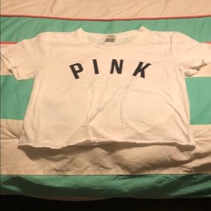 Pink crop tee L new